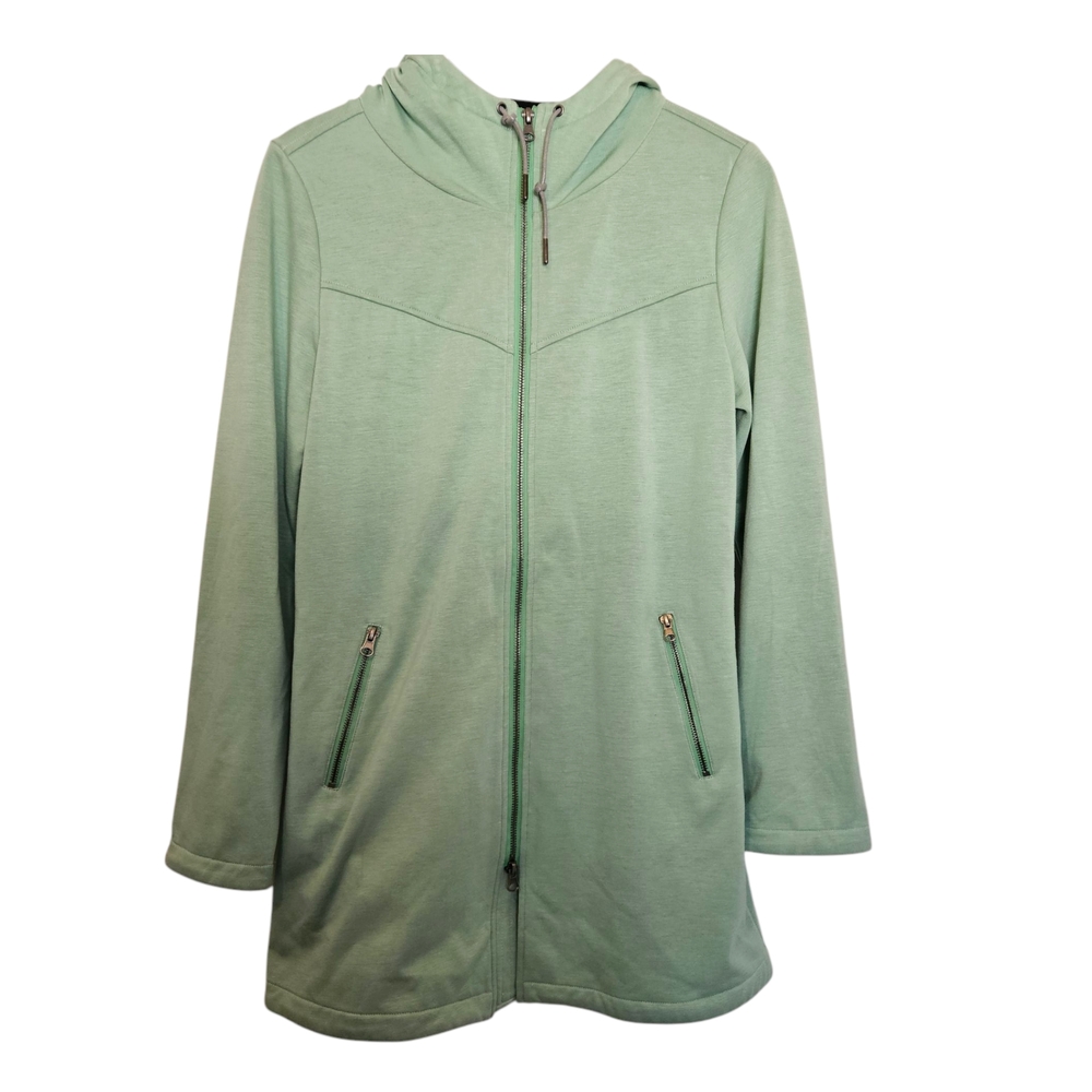 ​Mia Melon Waterproof Hooded Rain Jacket Longline Mint Green S